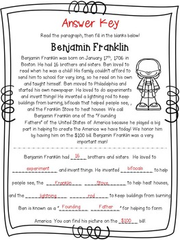 Benjamin Franklin Unit by Pencil Perfect by Mara Lenz | TpT