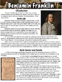 Preview of Benjamin Franklin Worksheet
