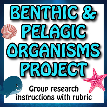 Preview of Benthic & Pelagic Marine Organisms - Group Research Project with Rubric