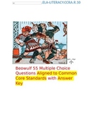 Beowulf 55 Multiple Choice Question Test  Common Core  Answer Key