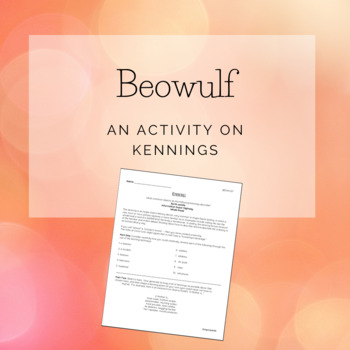 Preview of Beowulf Activity on Kennings