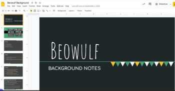 Preview of Beowulf Background Notes
