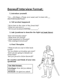 Preview of Beowulf Character Interview Format
