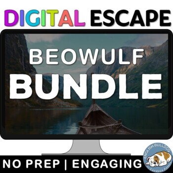 Preview of Beowulf Digital Escape Room Review Game Activity Bundle