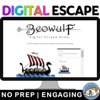 Preview of Beowulf Digital Escape Room Game: Review the Text Activity