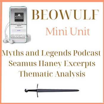 Preview of Beowulf Mini Unit: Close Reads & Listening Sheets for Myths & Legends Podcast