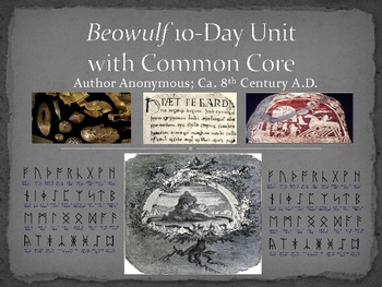 Preview of Beowulf Unit (10-Day),Common Core,PP Pres.,Full Modern Text,DQ,Test,Essay,& More