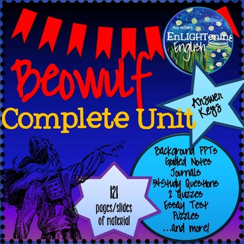 Preview of Beowulf Unit Complete Unit- 121 pages- Study Guide (Anglo-Saxons)