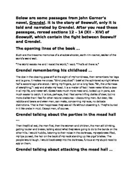 Preview of Beowulf and Grendal Point of View Comparison