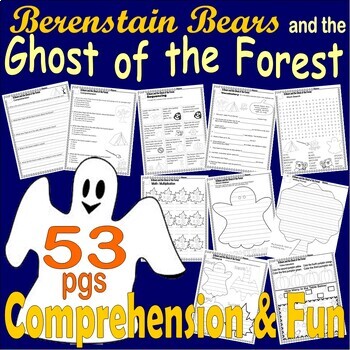 Preview of Berenstain Bears Ghost of Forest Halloween Read Aloud Book Companion Worksheets