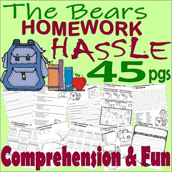 Preview of Bears Homework Hassle Read Aloud Book Companion Back to School Berenstain
