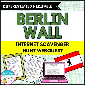 Preview of Berlin Wall Cold War Differentiated Internet Scavenger Hunt WebQuest Activity