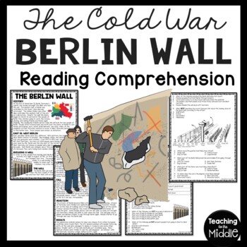 Preview of Cold War Berlin Wall Reading Comprehension Informational Worksheet and DBQ