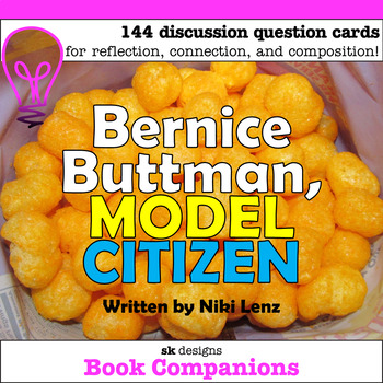 Preview of Bernice Buttman Model Citizen Novel Study Discussion Question Cards
