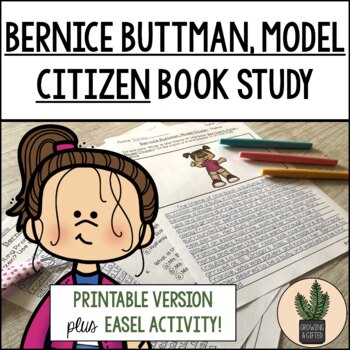 Preview of Bernice Buttman, Model Citizen Printable Study