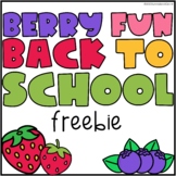 Berry Fun Back to School Freebie