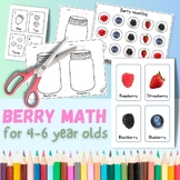 Berry themed math activity for kids learning to count to 5
