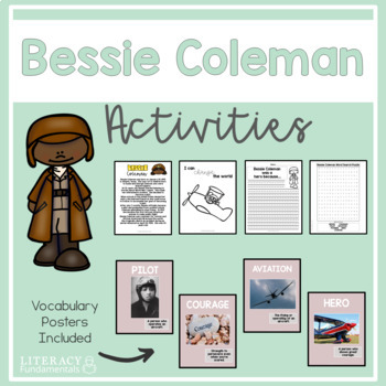 Preview of Bessie Coleman Activities Close Reading Crafts and More