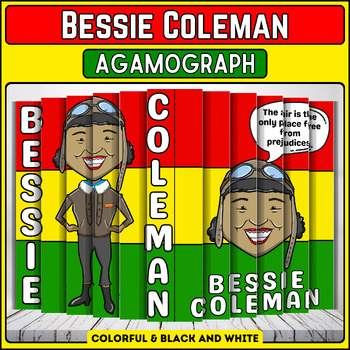 Preview of Bessie Coleman Agamograph: Black History Month Craft & Bulletin Board Art