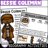 Bessie Coleman Biography Activities - Black History Month 