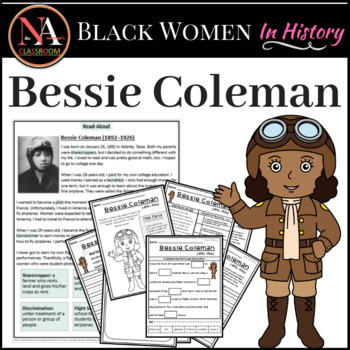 Bessie Coleman Women in History by Anderson's Classroom