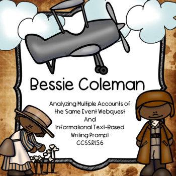 Preview of Bessie Coleman: Multiple Accounts of the Same Event Webquest Comparison Activity