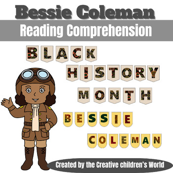 Preview of Bessie Coleman Reading Comprehension Passage|Black History Month Bulletin Board