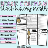 Bessie Coleman-close reading, poster, newspaper report, an