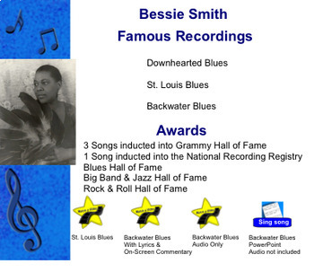 Bessie Smith & Classic PowerPoint by Sally's Songs