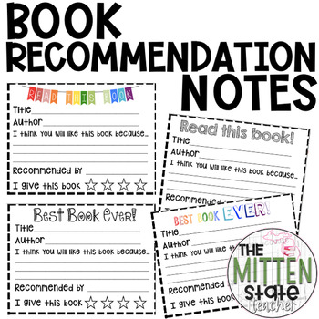 Preview of Book Recommendation Notes