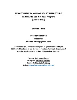 Preview of Best Books for Tweens & Teens (2017 Bibliography Young Adult Lit Handbook)