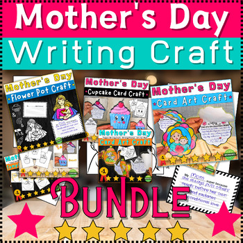 Preview of Best Bundle Mother's Day Craft Activities: Writing Craft ⭐ Writing Prompts⭐