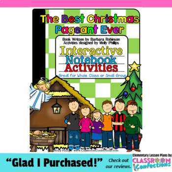 Preview of The Best Christmas Pageant Ever Activities INTERACTIVE NOTEBOOKS 4th Grade