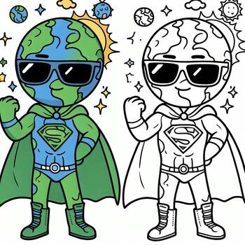 Preview of Best Coloring Picture: Earth hero in your area