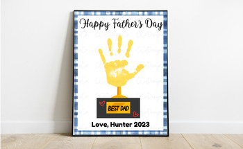 Preview of Best Dad Trophy Father's Day Handprint; Father's Day craft; Occupational Therapy