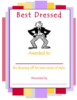 best dressed award clip art