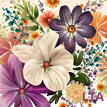 Preview of Best Flowers Art page Square : Floral digital image ,decor floral,Creative Art