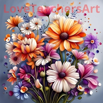 Preview of Best Flowers Art page Square : Floral digital image ,decor floral,CreativeArt