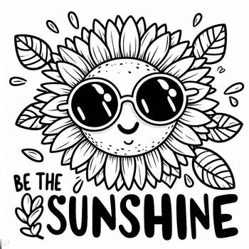 Preview of Best Free coloring picture Be the Sunshine