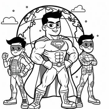 Preview of Best Free coloring picture: Ready to protect our Earth