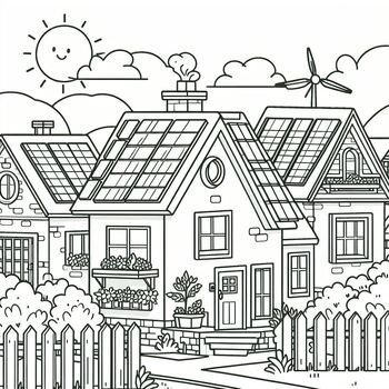 Preview of Best Free coloring pictures Renewable energy Earth Day