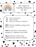 Best Impact of Disability Statements