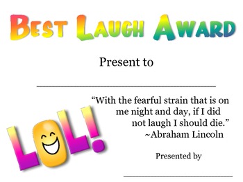 Best Smile Award Certificate