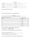 Best Parent Interview Form (Fillable Format)