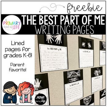 Preview of Best Part of Me Writing Pages - FREEBIE!