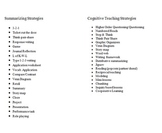 Best Practices and Instructional Strategies Chart