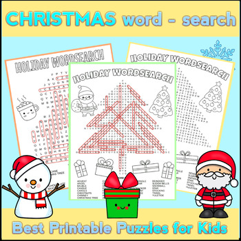 Best Printable Christmas Activities Word Search Puzzles for Kids-aroud ...