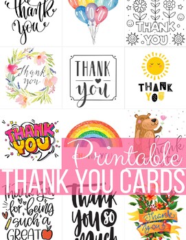 Preview of Best Printable Thank You Cards
