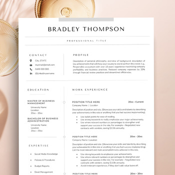 Preview of Best Professional Resume Template, Education Resume Template, New Teacher Resume