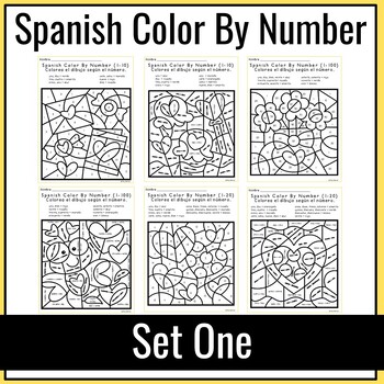Preview of Best Seller! Spanish Color By Number 0-100 Los Numeros